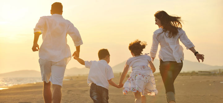 Счастливая семья: муж и дети